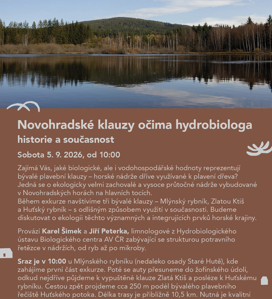 Novohradské klauzy očima hydrobiologa – pozvánka na exkurzi