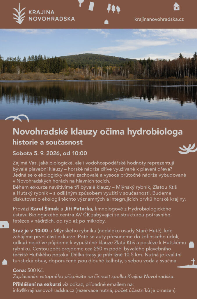 Novohradské klauzy očima hydrobiologa – pozvánka na exkurzi